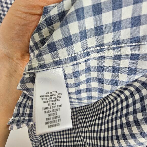 NEW Bonobos Dress Shirt Blue White Checker Button Down Shirt Men XL Slim Fit - Picture 8 of 9